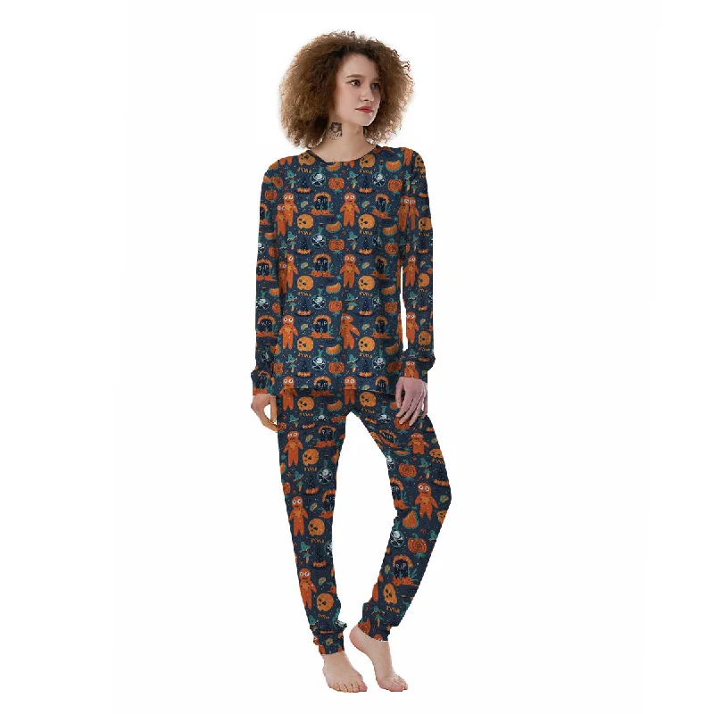 Voodoo Doll Halloween Print Pattern Women's Pajamas