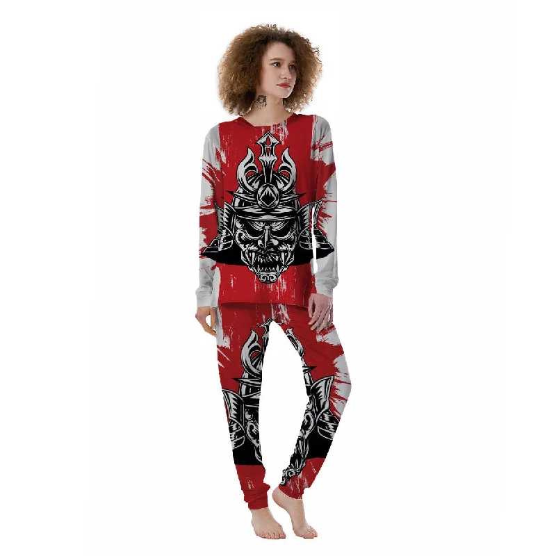 Warrior Japanese Samurai Print Women's Pajamas