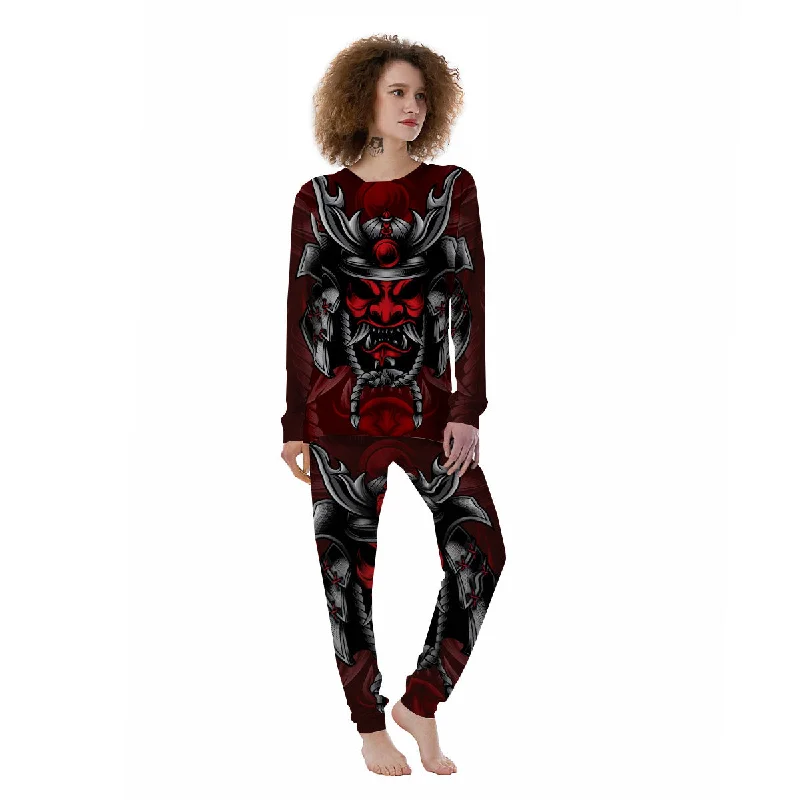 Warrior Mask Japanese Print Women's Pajamas