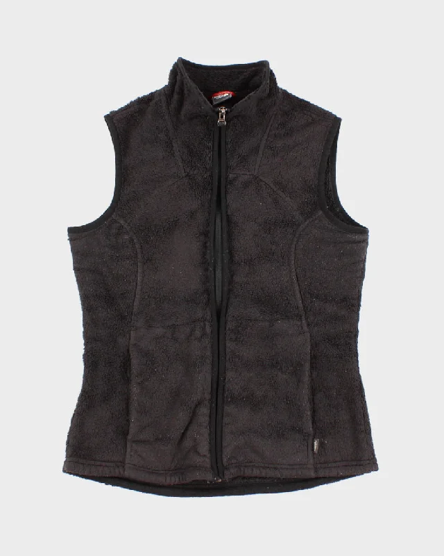 Womens Black The North Face Fleece Vest - S