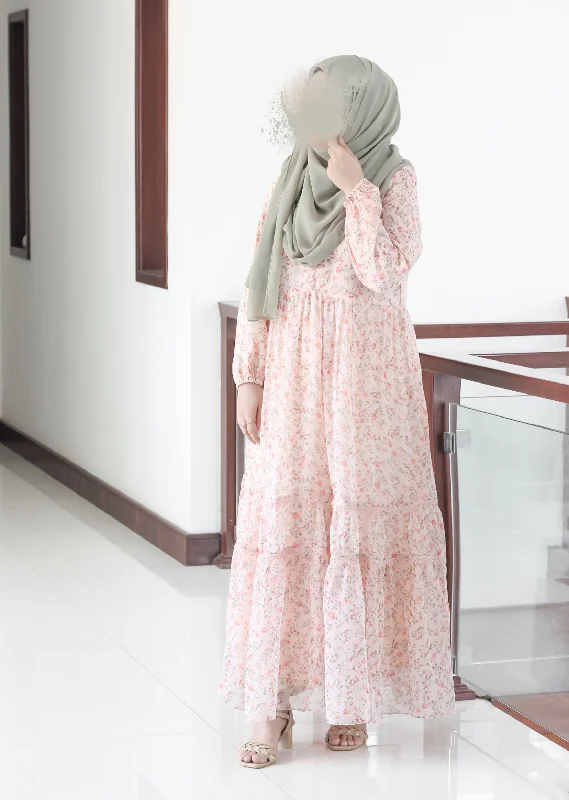 Victoria Modest Dress - Peachy Pink