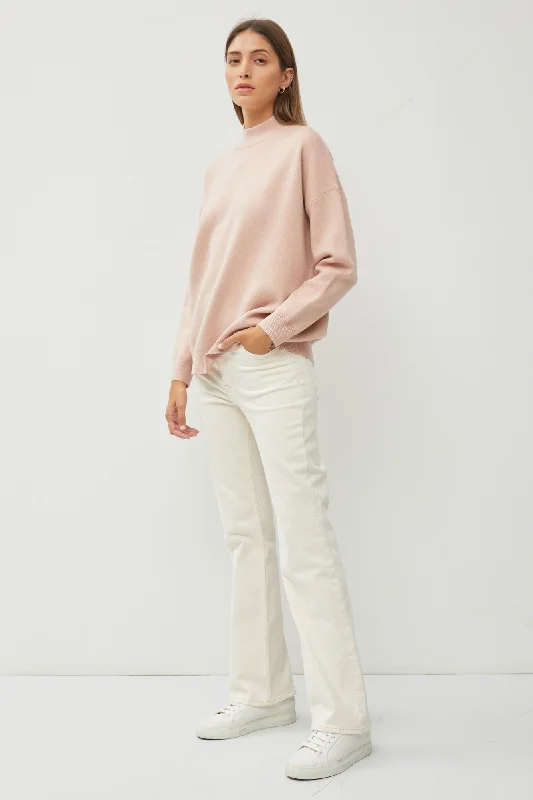 Light Pink Mock Neck Sweater