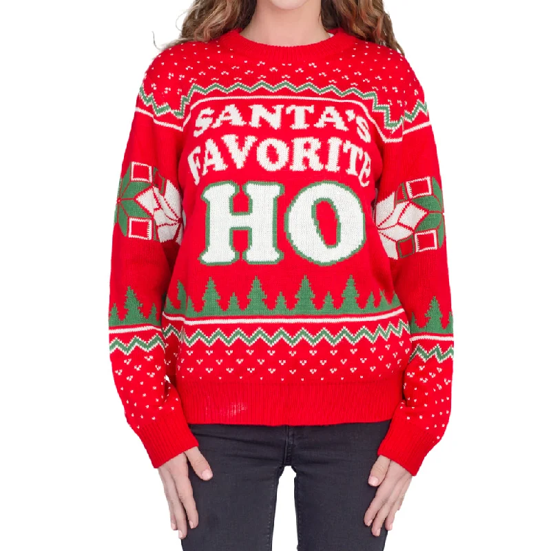 Santa's Favorite HO Ugly Christmas Sweater