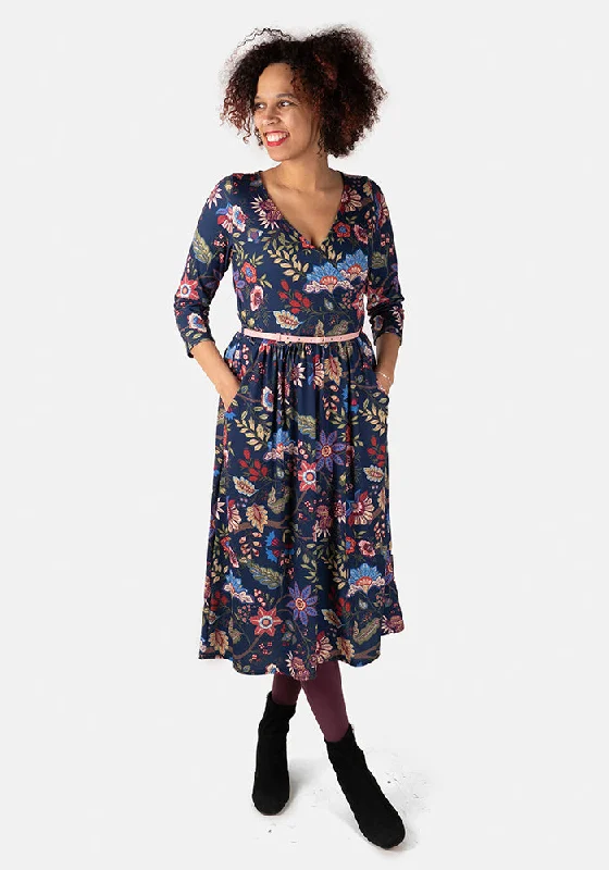 Munira Nordic Paisley Print Midi Dress