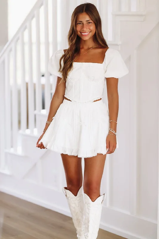 Escape the Ordinary Mini Skirt - White