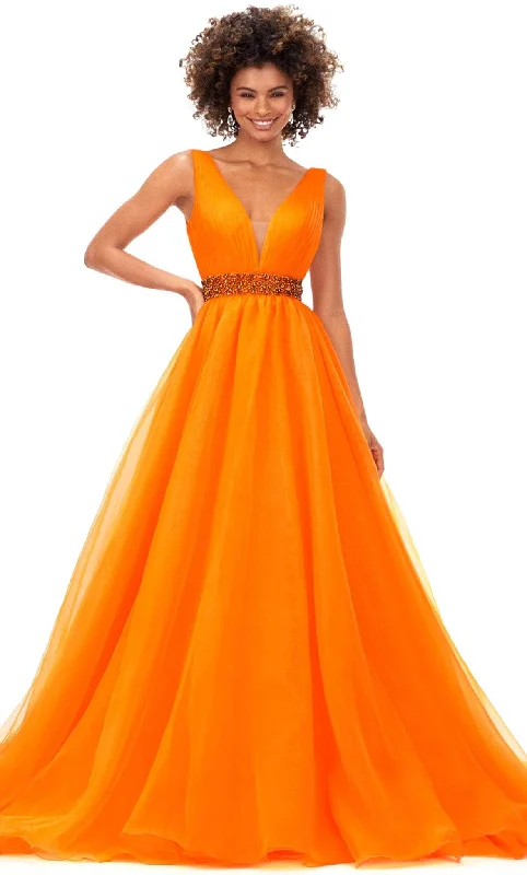 Ashley Lauren 11305 - Plunging V-Neck Ballgown