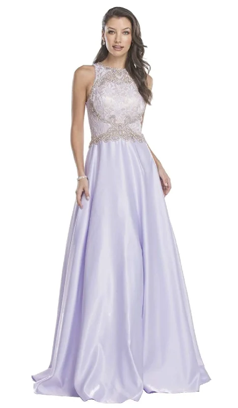 Aspeed Design - Embellished Halter Neck Evening Ballgown