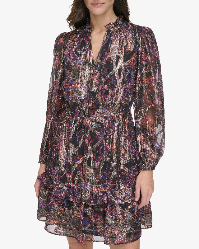 Paisley Printed Dress