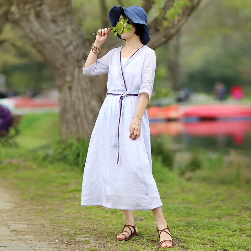 Linen Women Dresses Spring Summer Women Dresses 1825