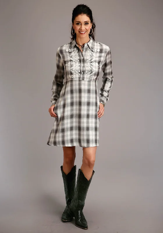 Women's Stetson Smokey Ombre Plaid Western Dress