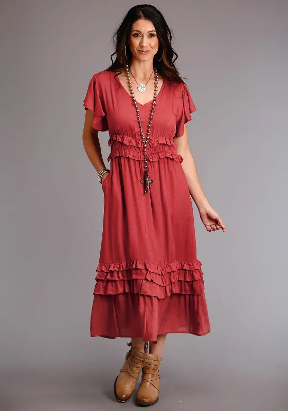 Women's Stetson Cinnamon Rayon Herringbone Western Dress