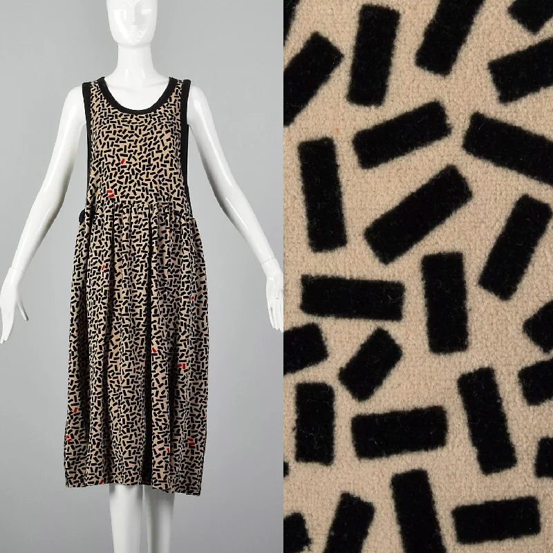 1990s Sonia Rykiel Knit Velour Jumper Dress