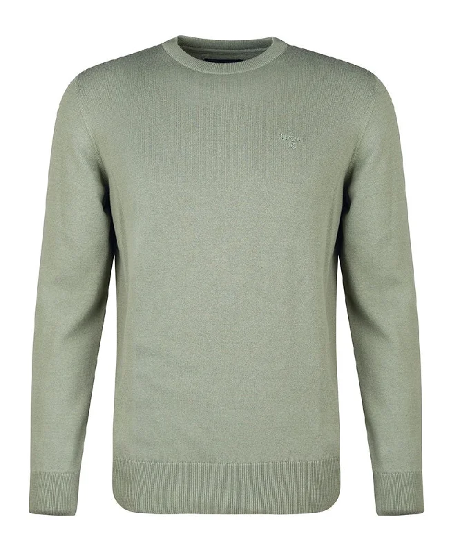 Pima Cotton Crew Neck Jumper - Agave Green