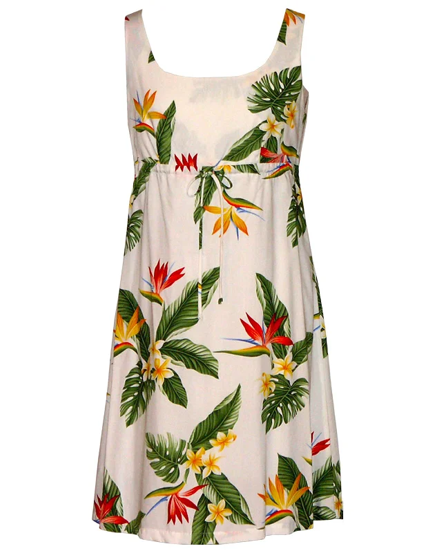 Birds of Paradise Adjustable Front Tie Dress