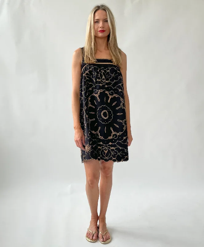 Rose & Rose Brescia Dress Black/Tobacco