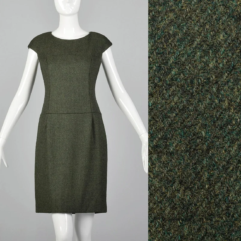 Classic Green Wool Dress by Norman Ambrose