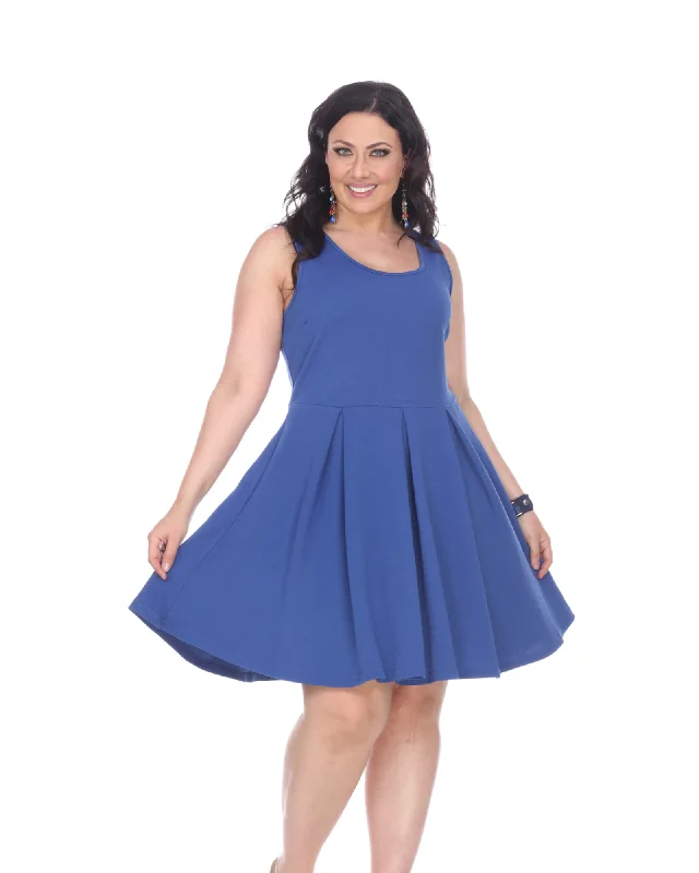 Crystal Fit and Flare Dress | Royal