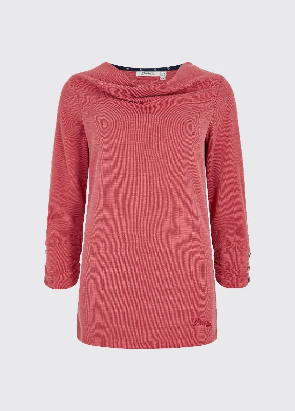 Hillgrove cowl neck top - Nantuck Red