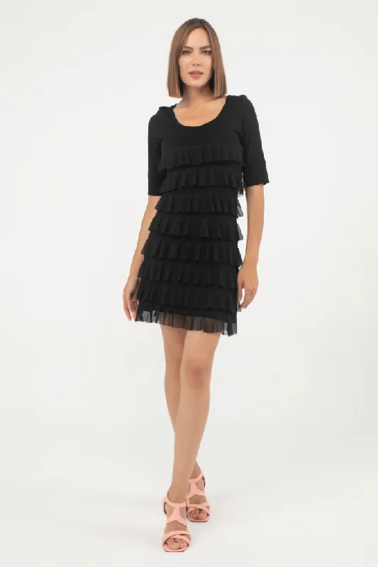 Elbow Sleeve Cha Cha Dress