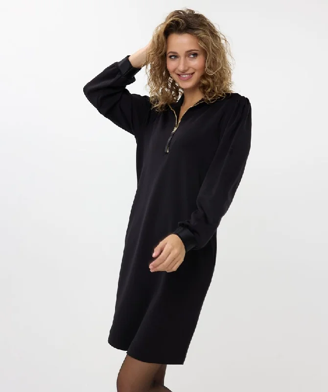 Modal Zip Dress (Black)