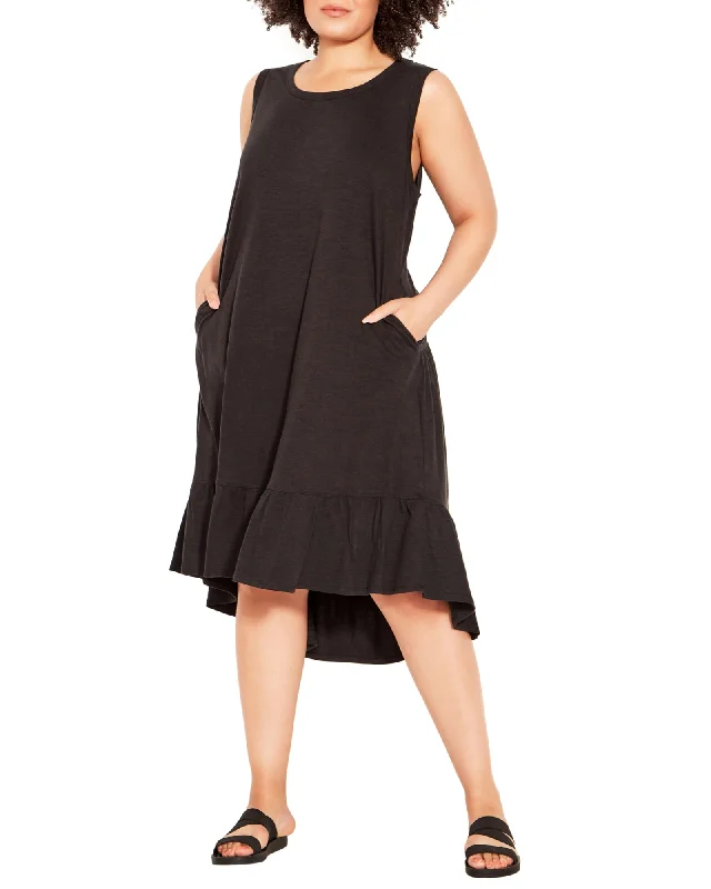 Evie Ruffle Dress | Black