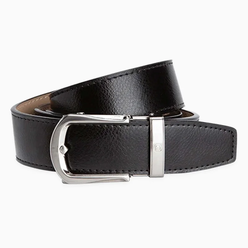 Frances Ebony Dress Ratchet Belt 1 3/8" Strap [35mm]