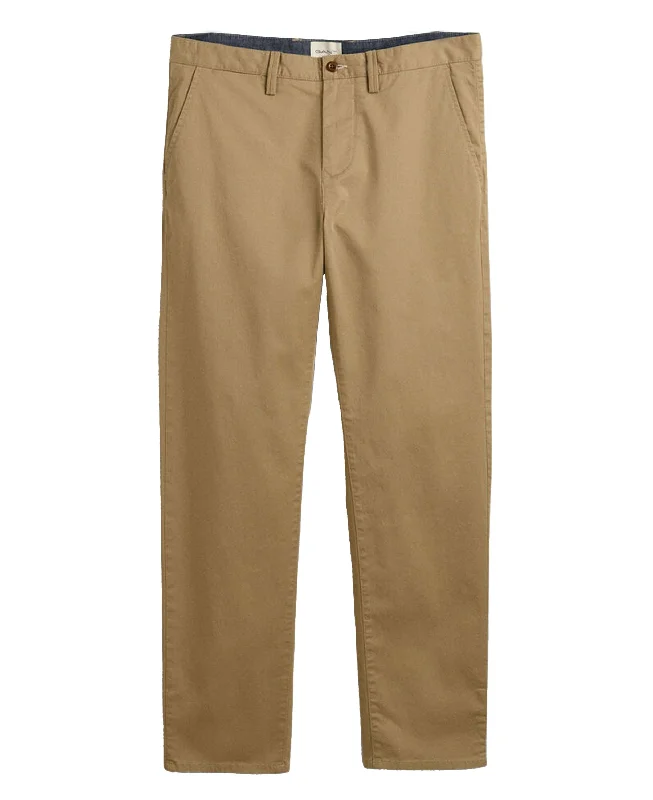 Regular Fit Twill Chinos - Dark Khaki