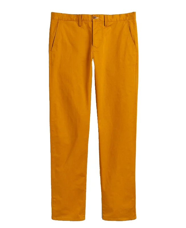 Regular Fit Twill Chinos - Mustard Brown