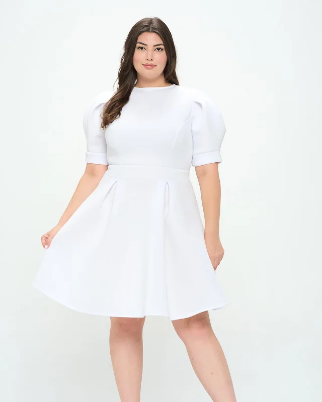 Lindsey Flare Dress | White