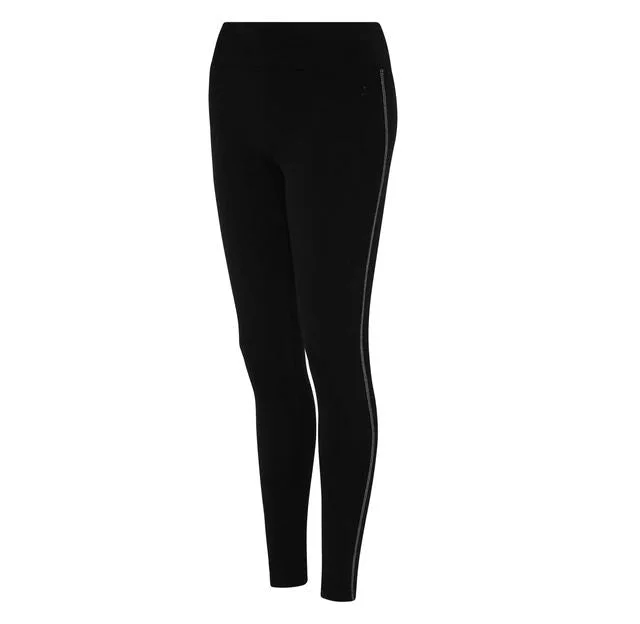 Silver Lock Leggings - Black