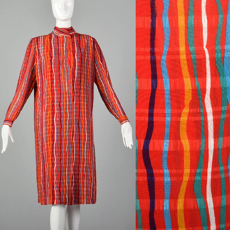 Medium Hanae Mori 1980s Colorful Shift Dress