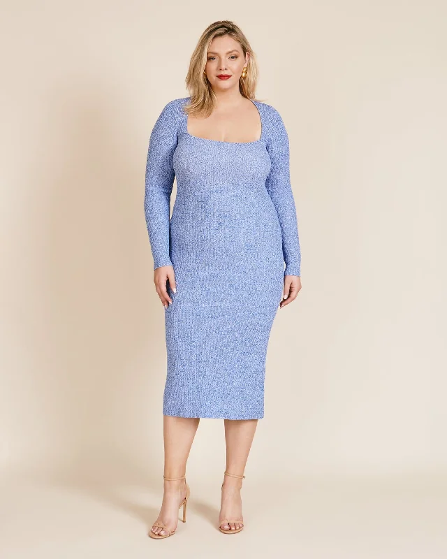 Melange Knit Dress | DAPHNE BLUE