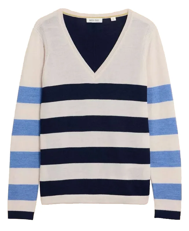 Merino Wool Jumper - Navy Multi