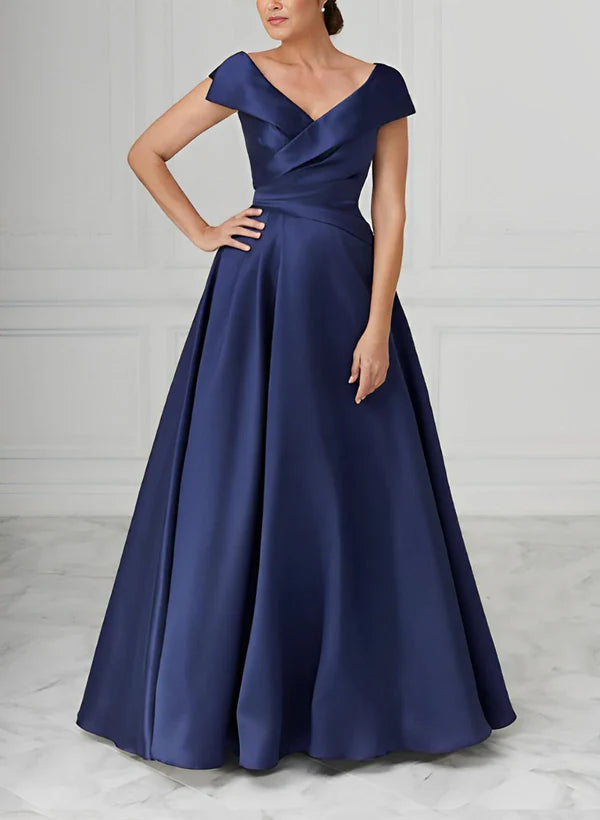 Mother Of The Bride Dresses A-Line Princess V-Neck Satin