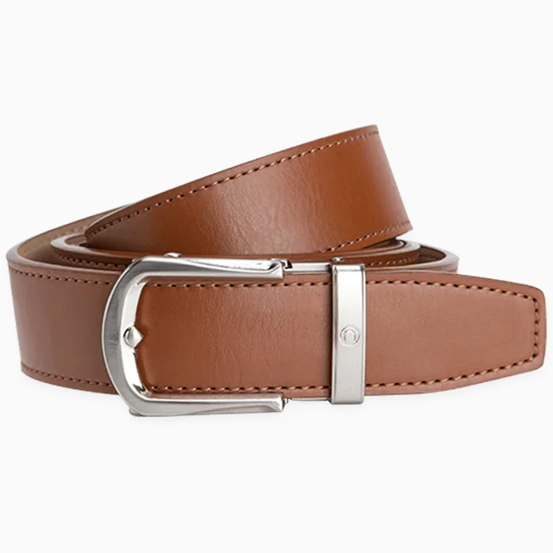 Frances Walnut Dress Ratchet Belt 1 3/8" Strap [35mm]