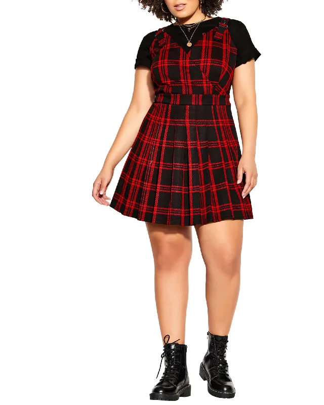 Pinafore Check Dress | Red Check