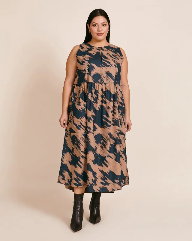 San Cristobal Trapeze Dress | Animal Ikat