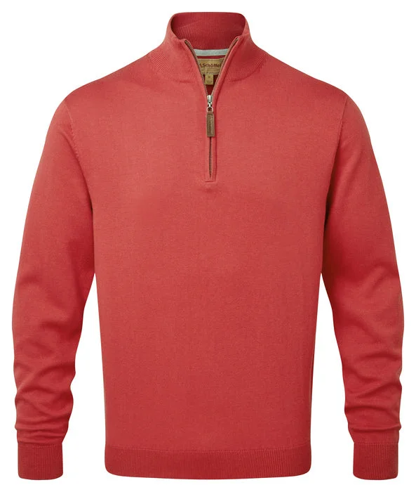 Pima Cotton 1/4 Zip - Cherry