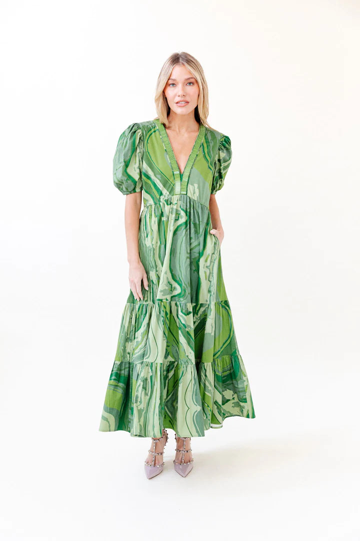 Margot Dress (Moss Agate)