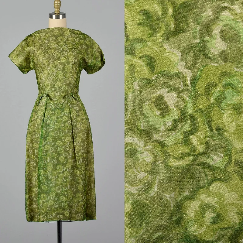 Small 1950s Green Day Dress