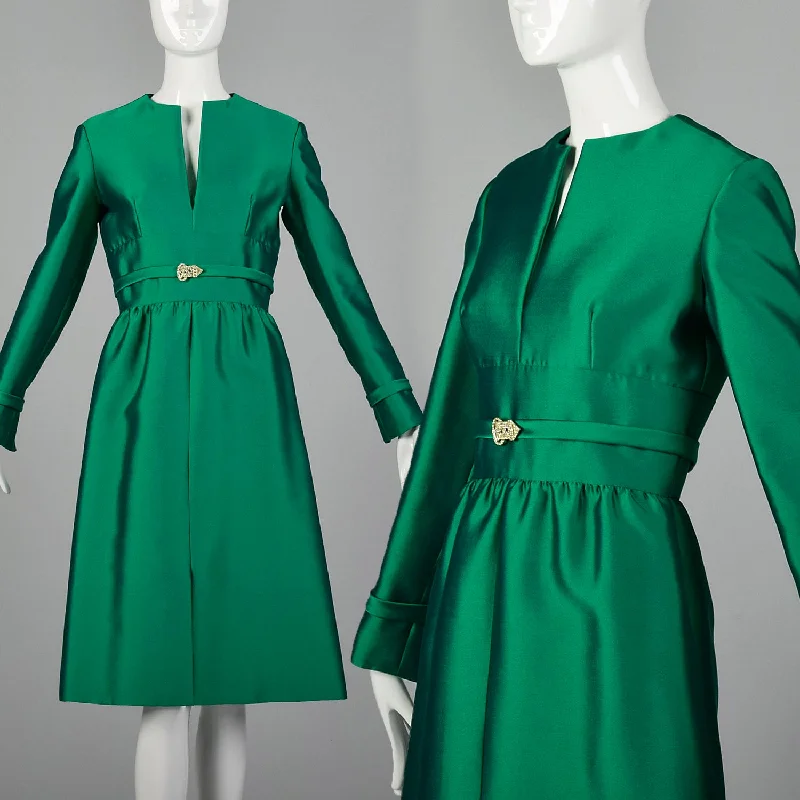 Small Late 1960s Emerald Green Dress