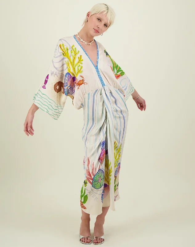 Me 369 Sophia Magic Ocean Kimono Dress