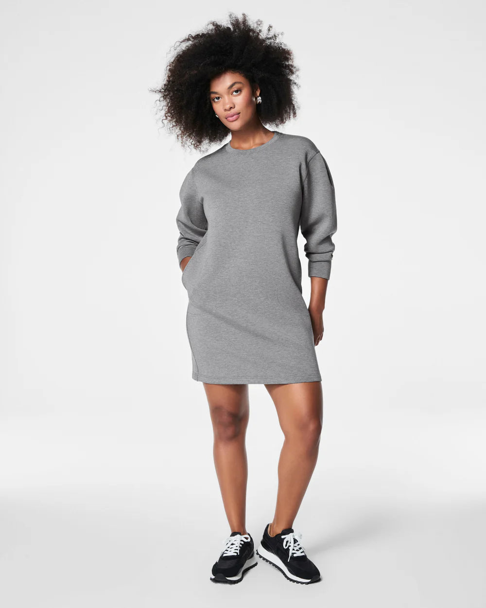 Airessentials Crew Neck Dress (Medium Grey)