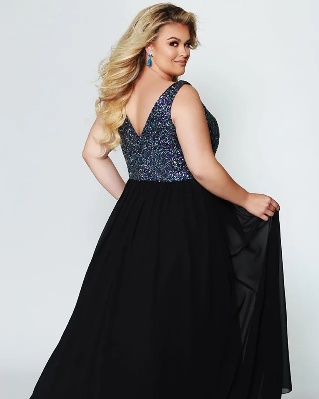 Starry Night Evening Dress | Black/Multi