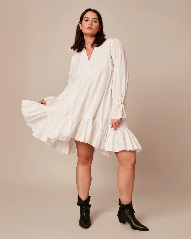 Thistle Poplin Dress | Optic White