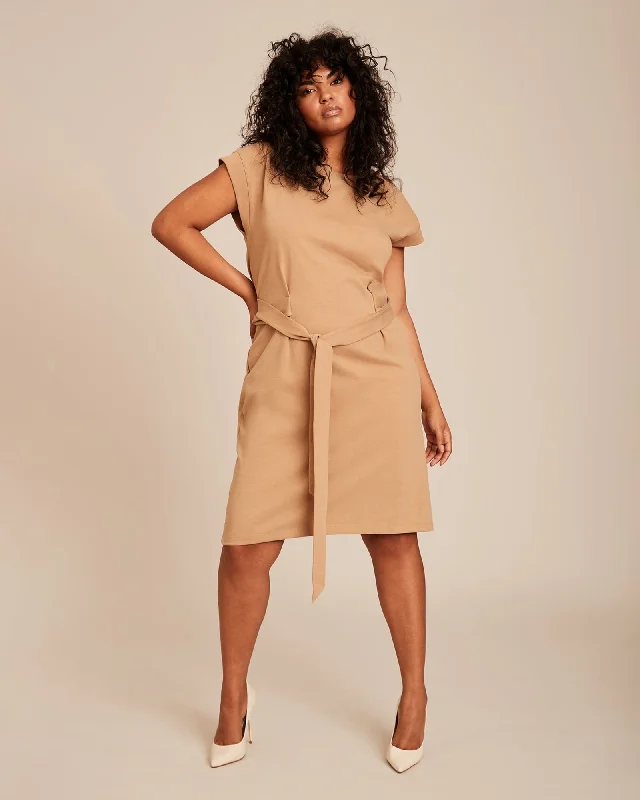 Tie Waist Dress | BROWN