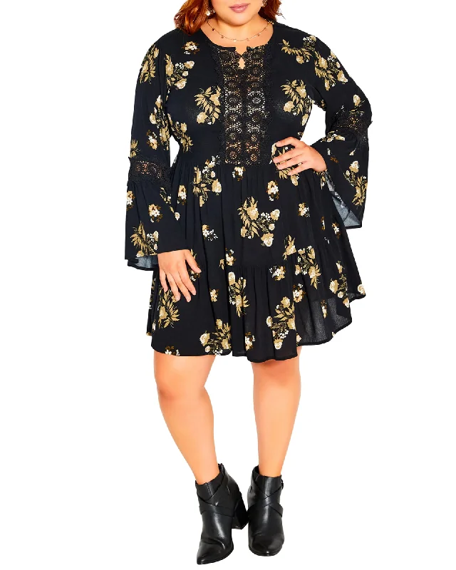 Vivian Free Soul Dress | Black / Gold