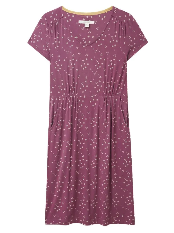 Tallie Eco Vero Jersey Dress - Plum Multi