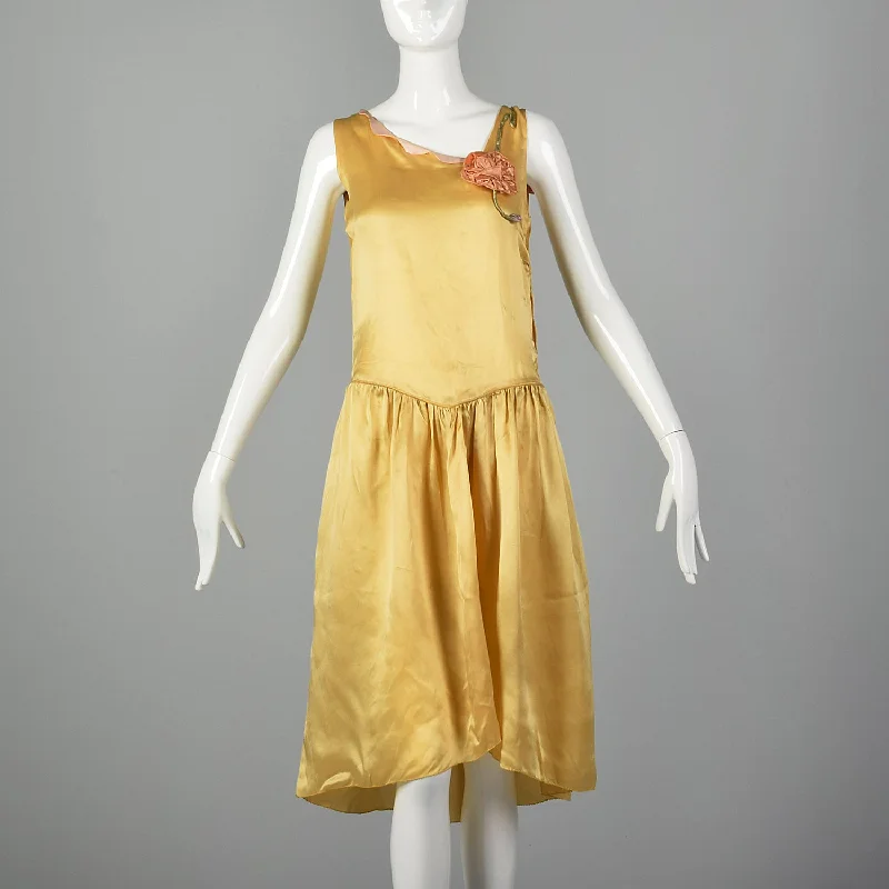 XS 1920s Yellow Dress