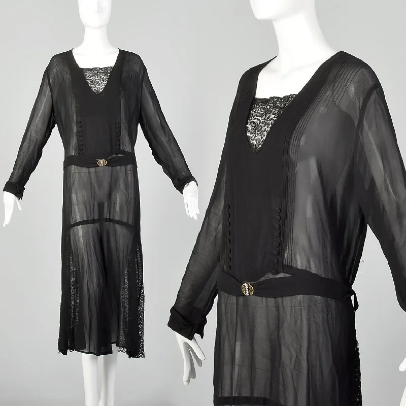 XXL 1920s Black Dress